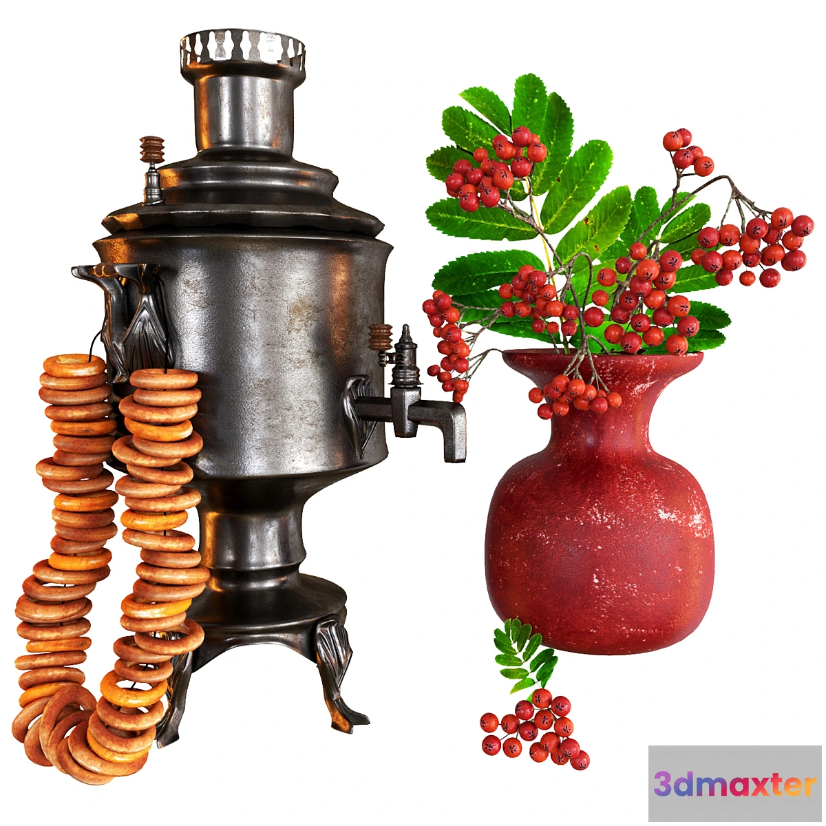 1401958 - Samovar with bagels 3D Max