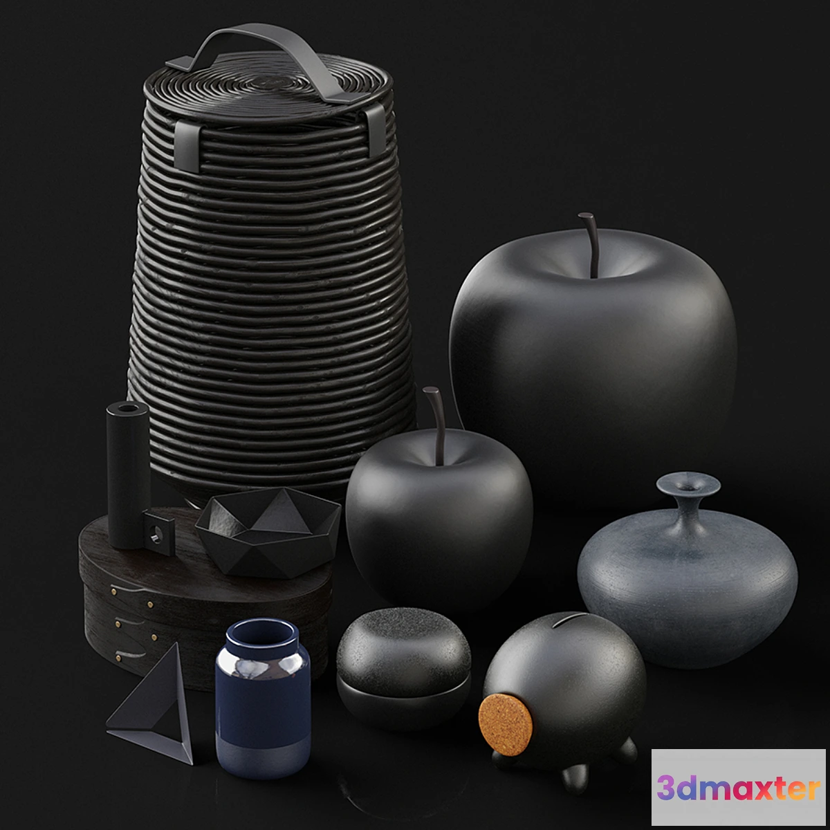 1404096 - Black accesories 3D Max