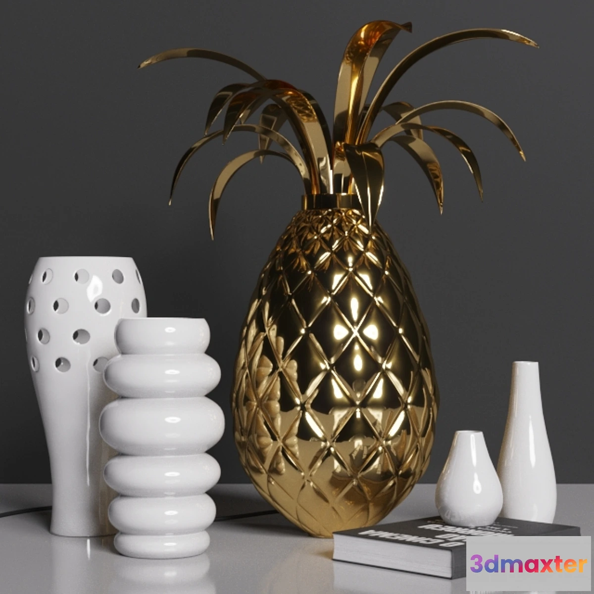 1406286 - MIRANDA_PINEAPPLE_TABLE_decor_set 3D Max