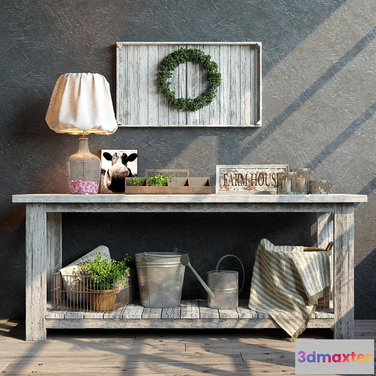 1409984 - Farm house decoration set 3D Max