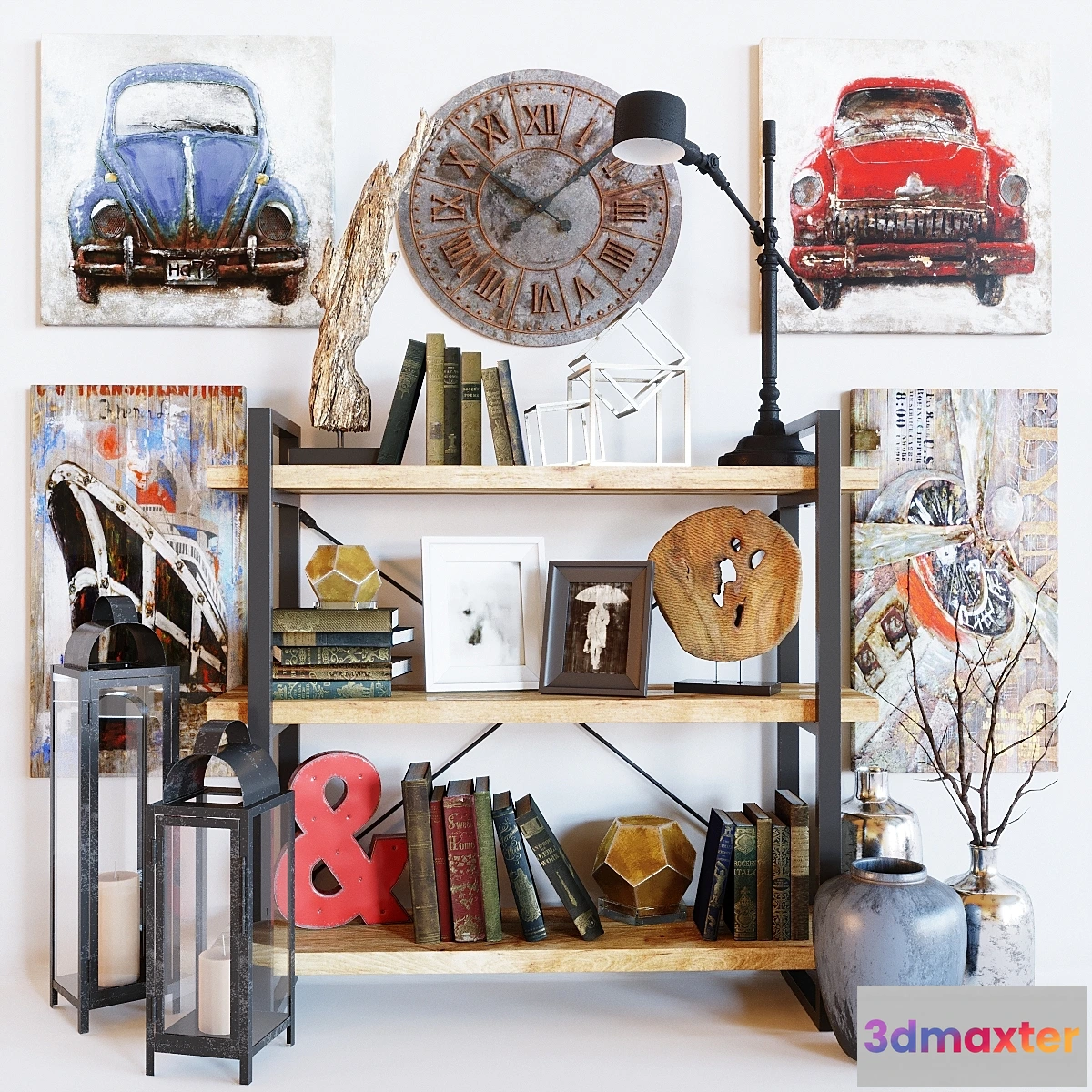 1411558 - Plaidfox decoration set 01 3D Max