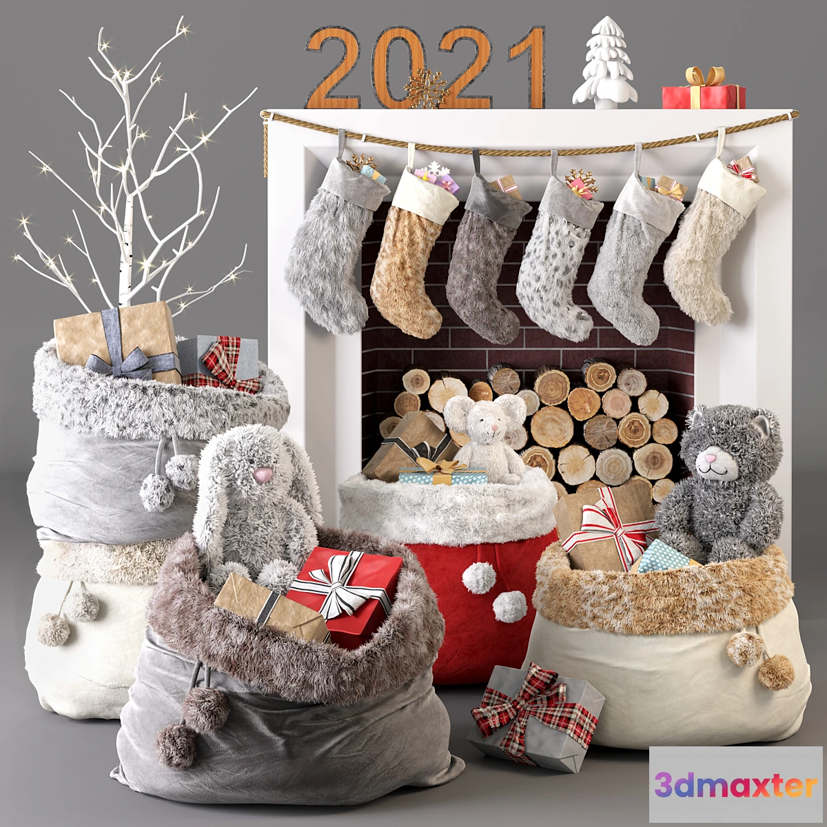 1411686 - Holiday decor Restoration Hardware 3D Max