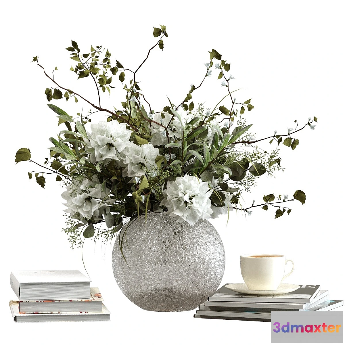 1414350 - Decorative set with flowers 3D Max