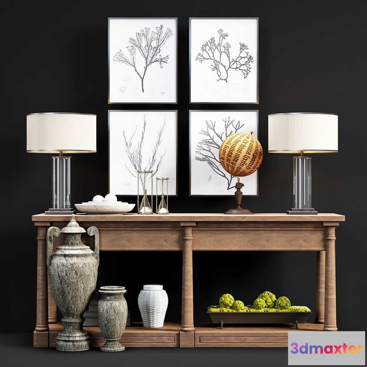 1414618 - Restoration Hardware Decorative Kit 3D Max