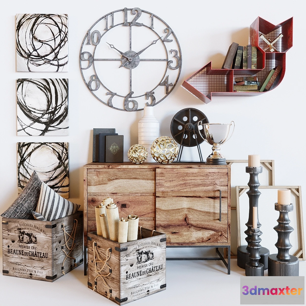 1416600 - Plaidfox decoration set 02 3D Max