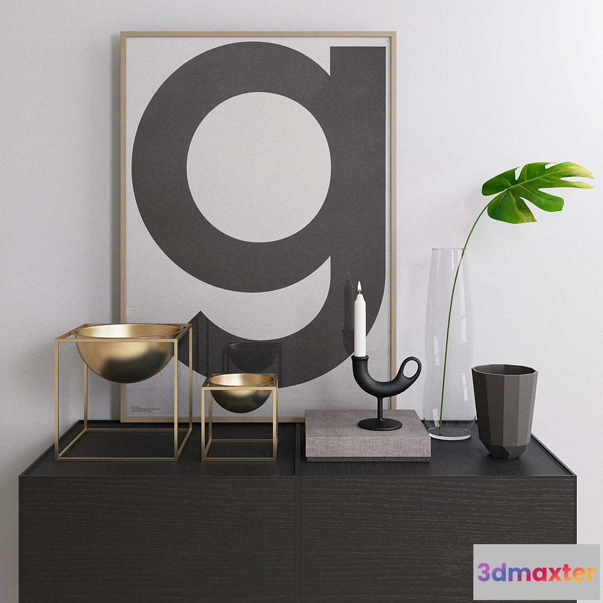 1423814 - Nedrefoss Chandleholder Decorative Set 3D Max