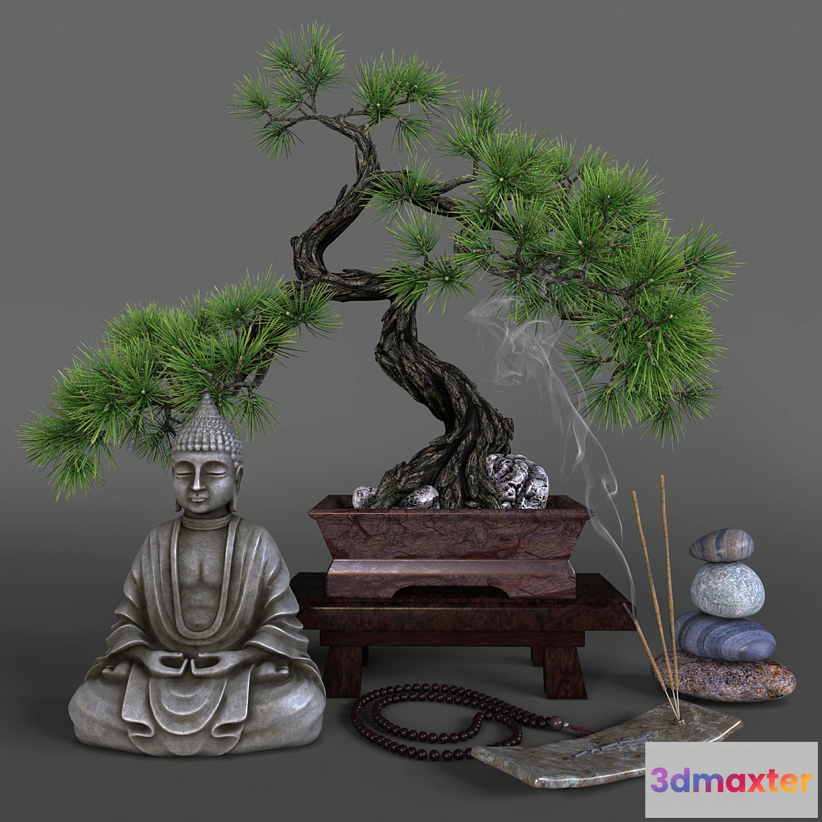 1426552 - Decorative set in oriental style. 3D Max
