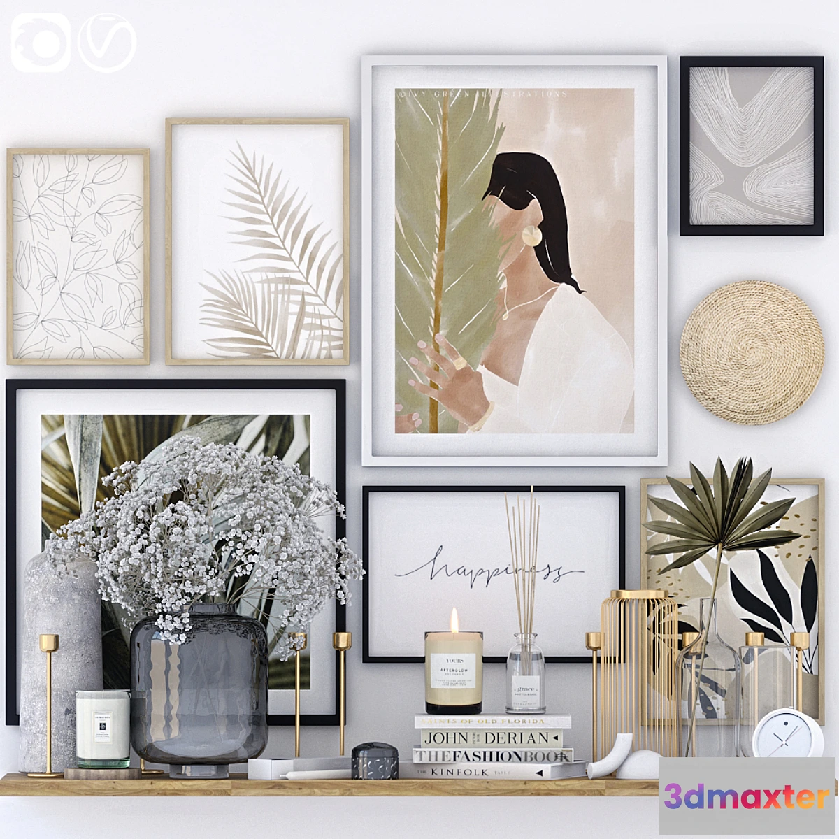 1430456 - Decorative set with posters 2 3D Max