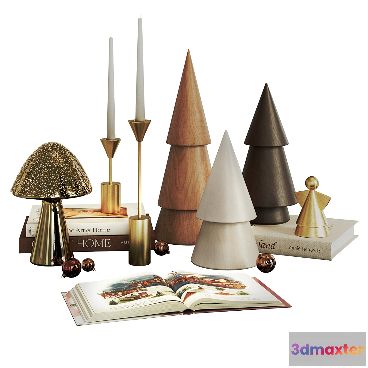 1432988 - Decorative set for New Year and Christmas 3D Max