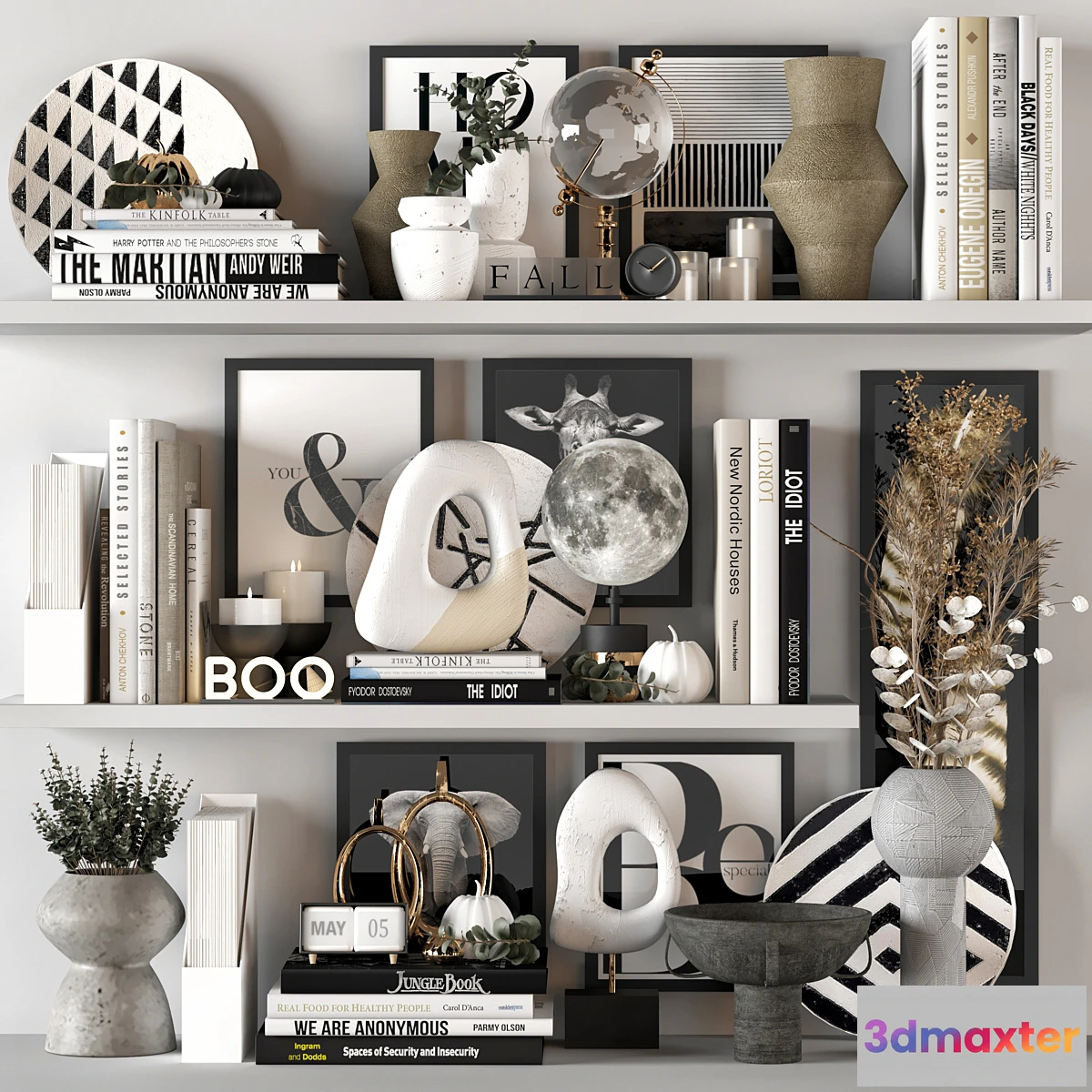 1434126 - Fall decorative set 3rd-fall 3D Max