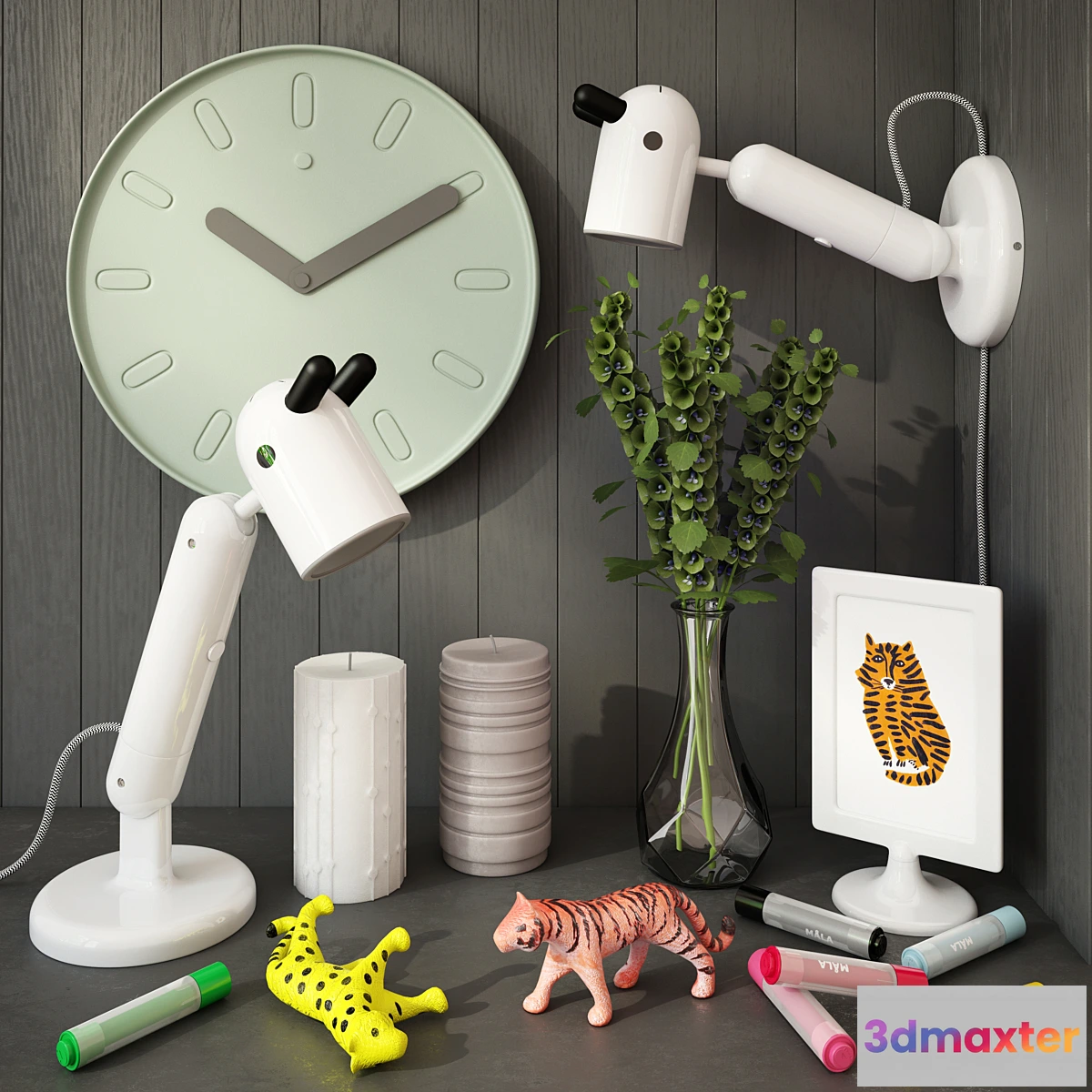 1435046 - Ikea decoration set 2 3D Max