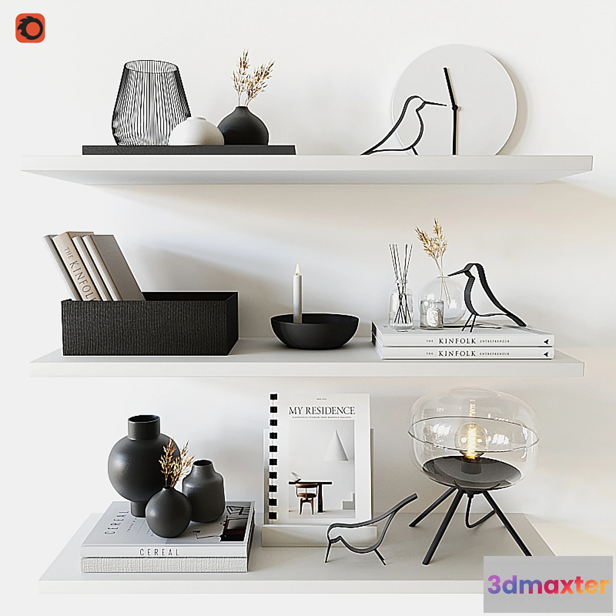 1436014 - Decorative shelf 07 3D Max