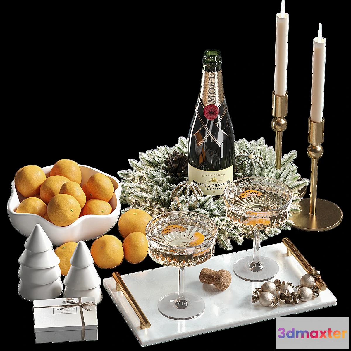 1436928 - Christmas decorative set 2 3D Max