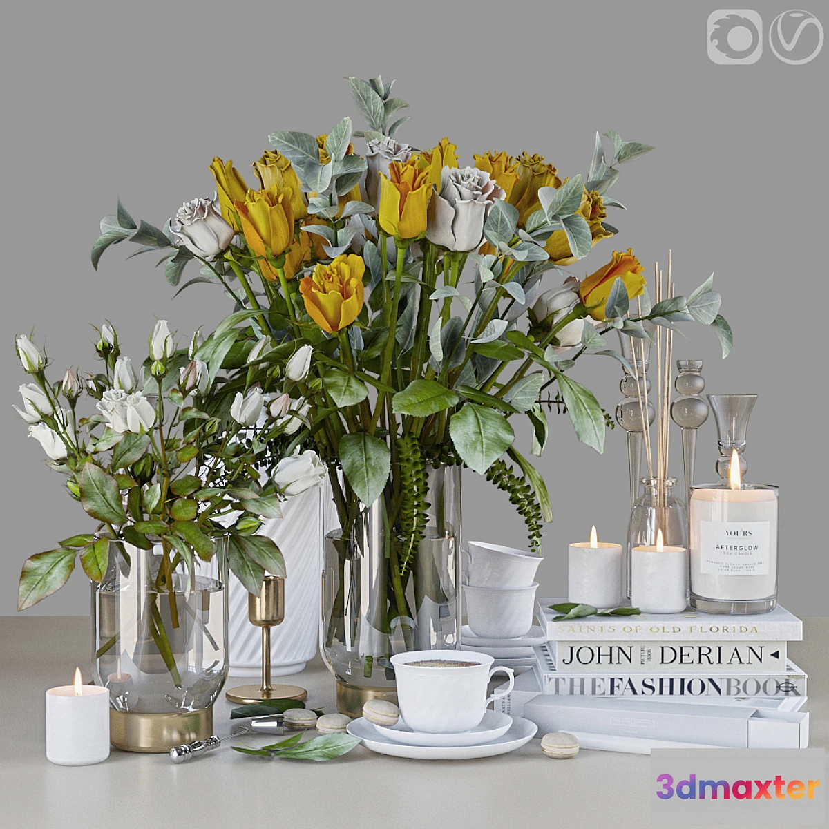 1439122 - Yellow roses 3D Max