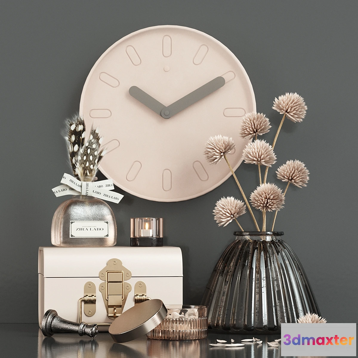 1440644 - Nude Pink Decor Set 3D Max