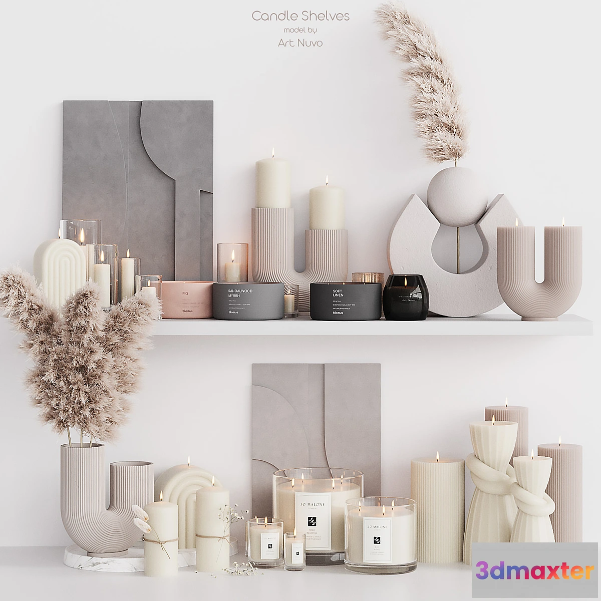 1441410 - Candle Shelves 3D Max