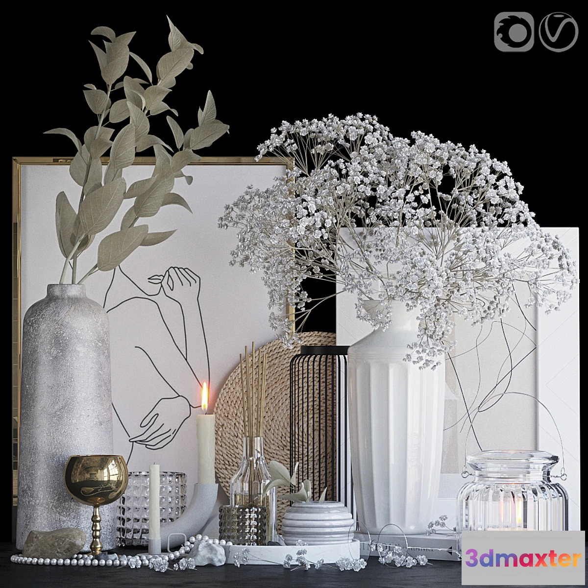 1443194 - Decorative set 18 3D Max