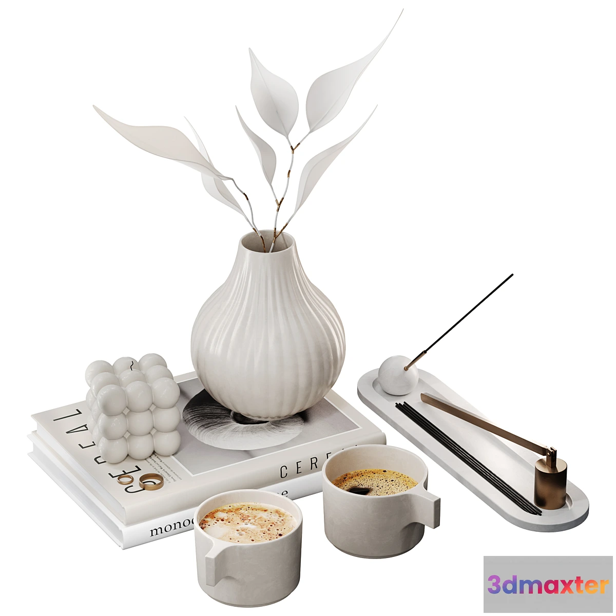 1444704 - Decorative set for coffee table 06 3D Max