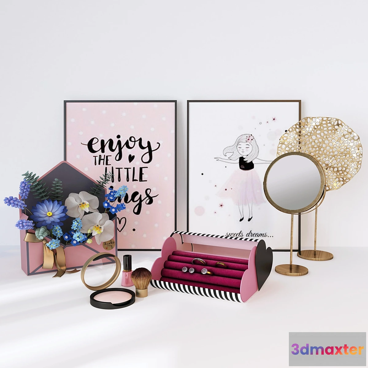 1446232 - Decorative set “for girls” 3D Max