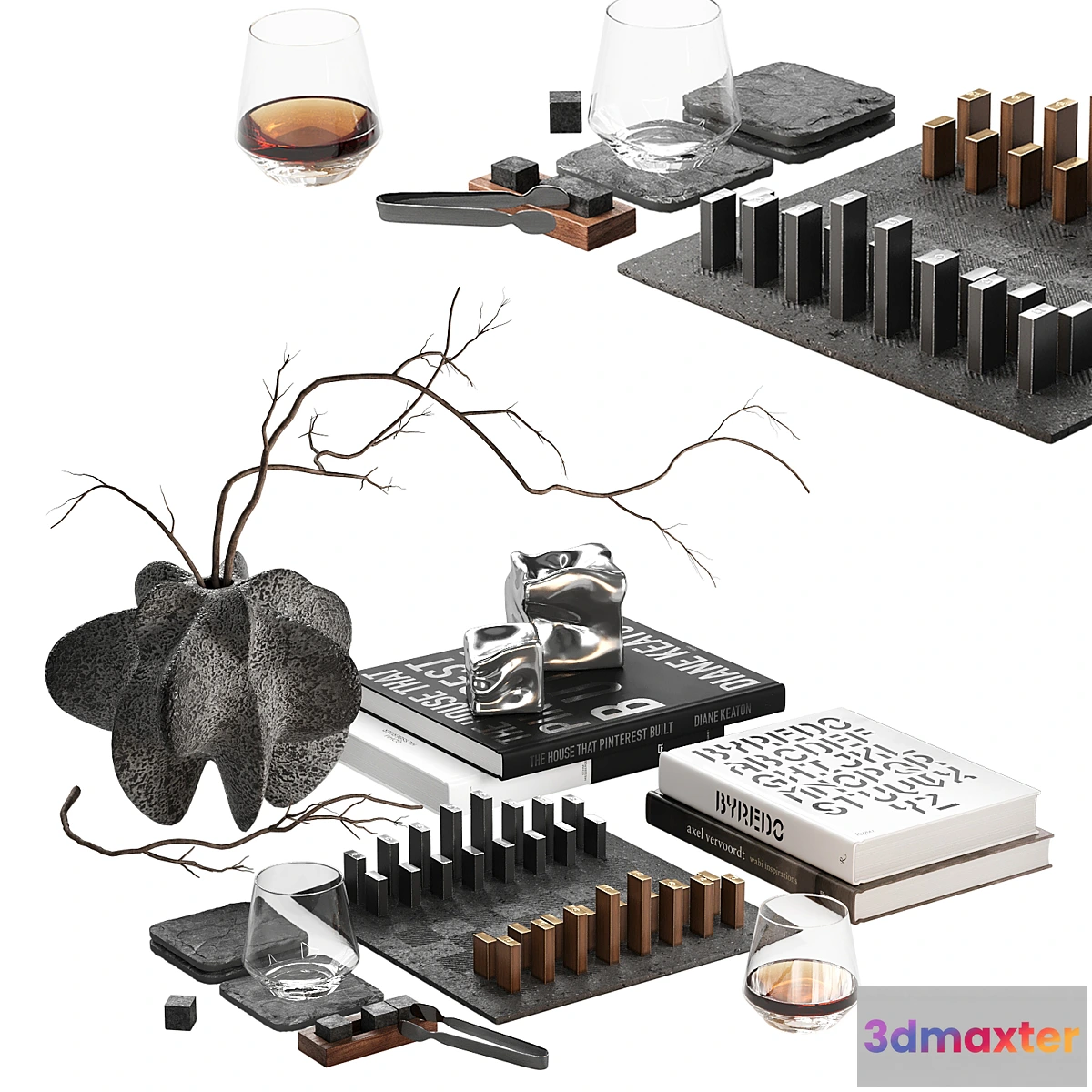 1447944 - Decorative set Black Chess 3D Max