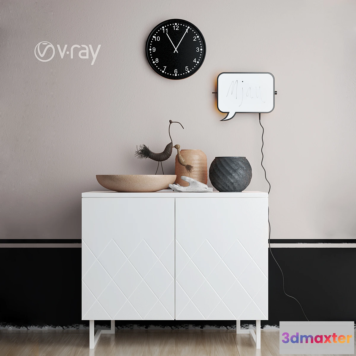 1448138 - Vintage pink decor trend 3D Max