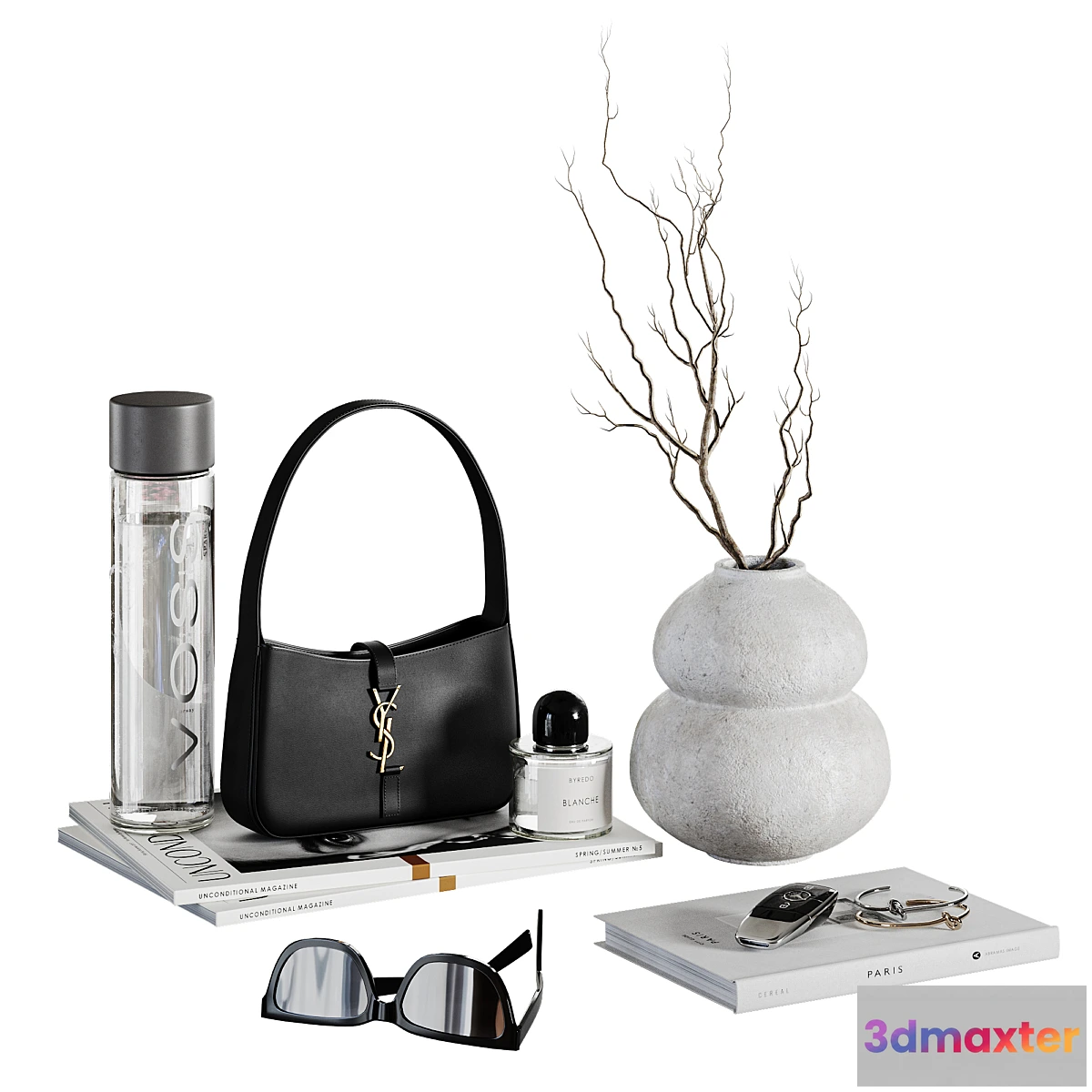 1451480 - Decorative set with small bag 3D Max
