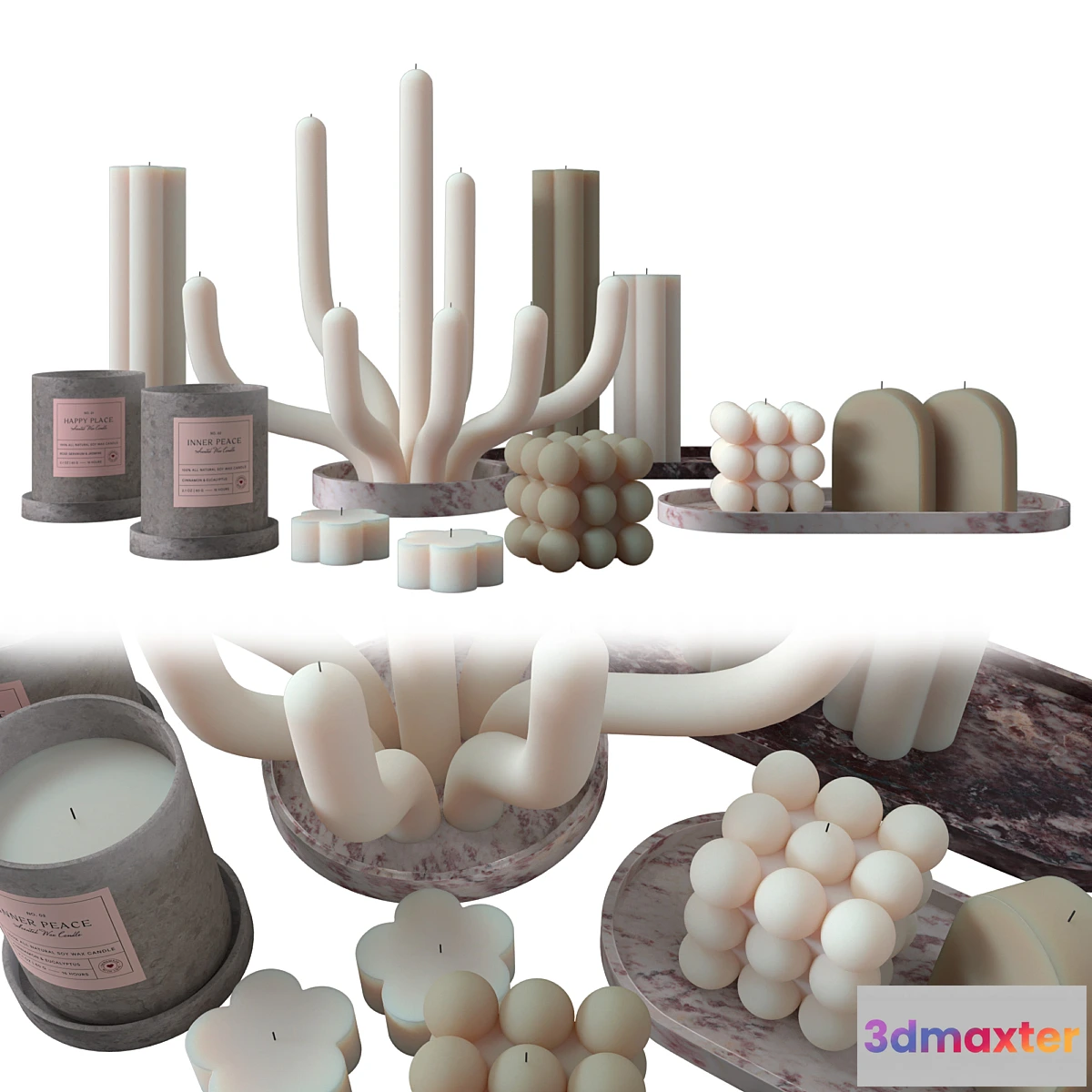 1458142 - Candle set 3D Max