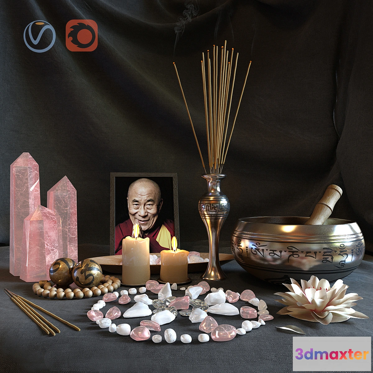 1458938 - Healing Meditation Set 01 3D Max