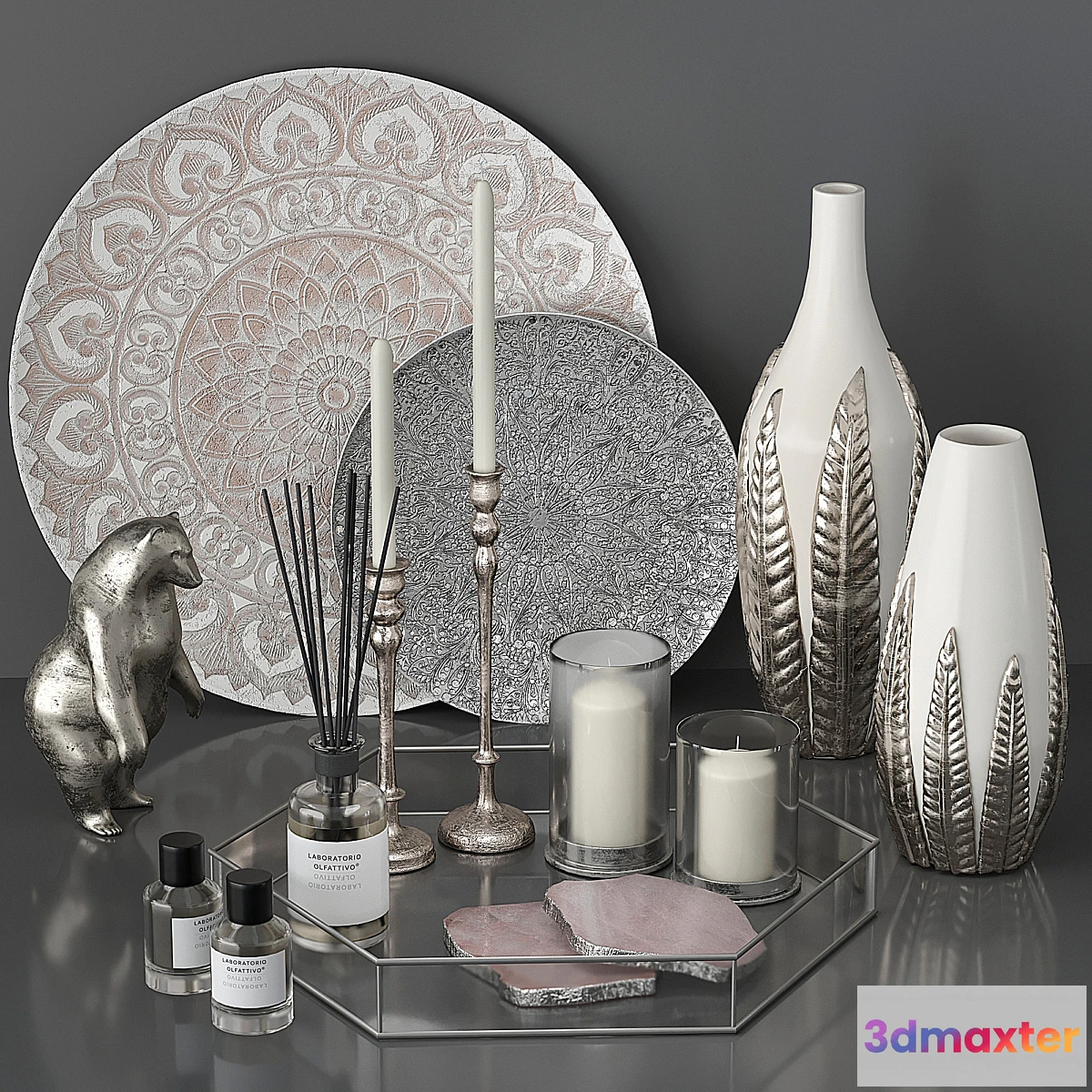 1460216 - Decor Set Silver 3D Max