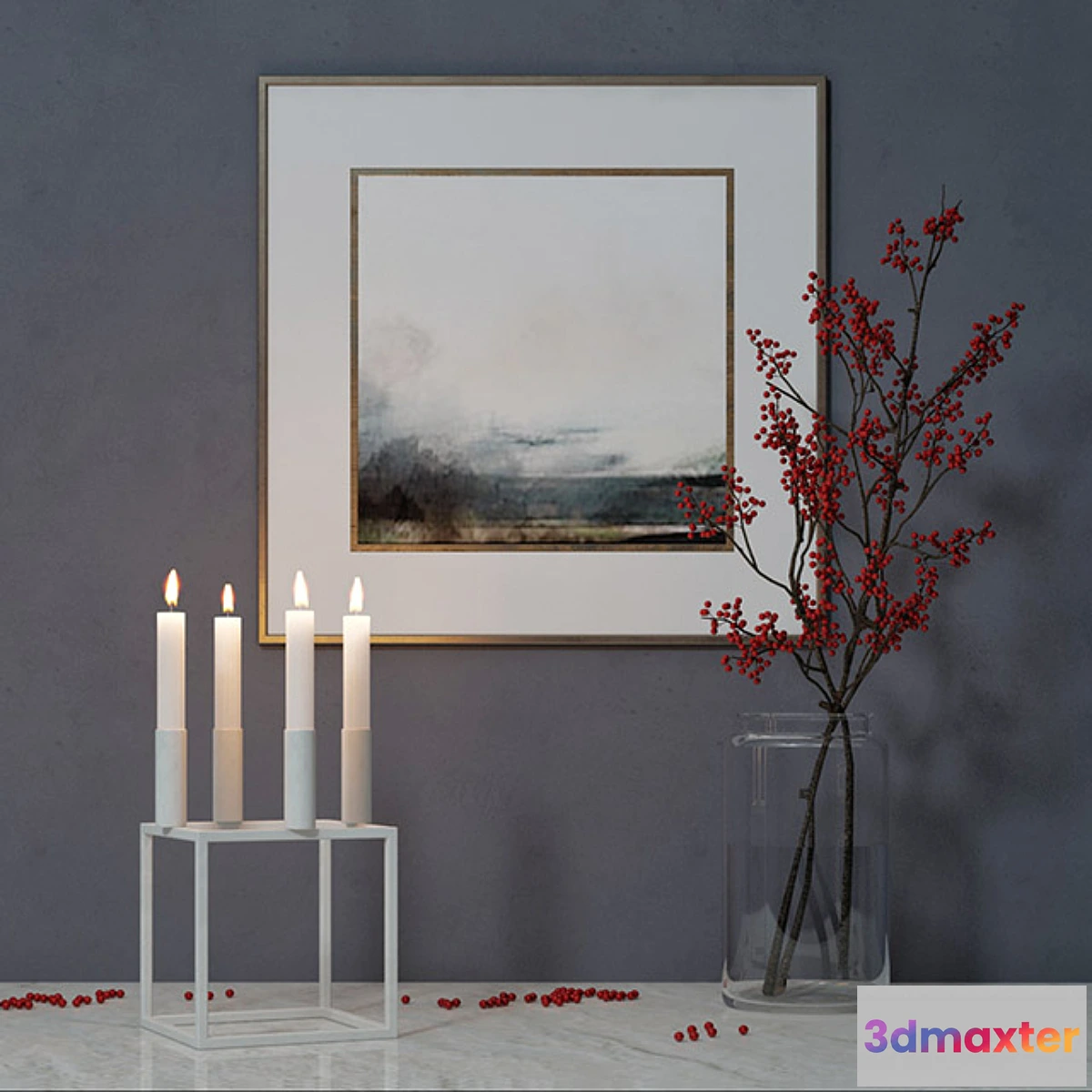 1464424 - Decorative set Rowan 3D Max