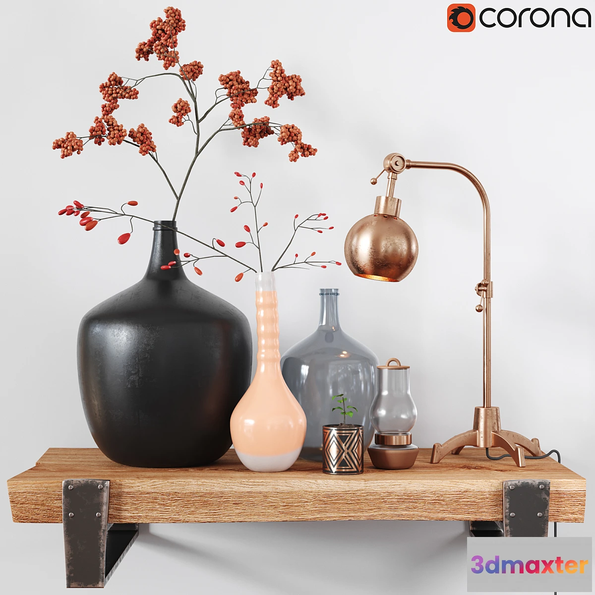 1466246 - Decorative Set Bronze 3D Max