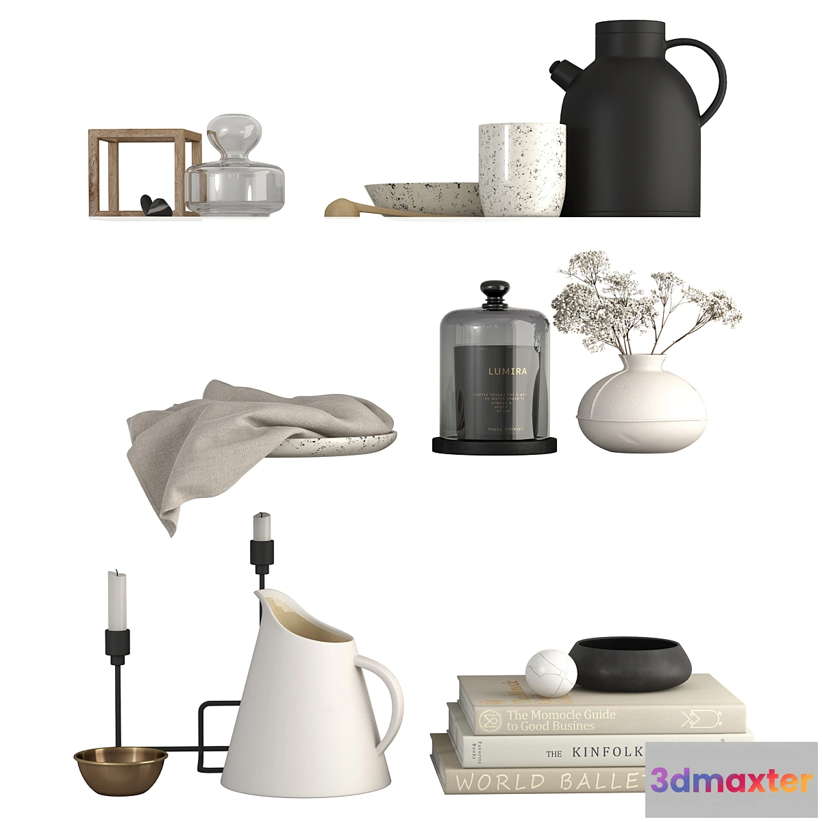 1467134 - Decor Set Shelves Three 3D Max