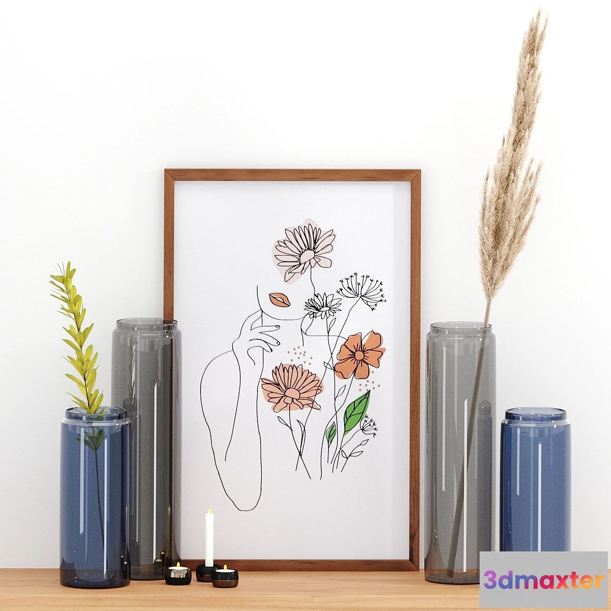 1472350 - Decor Set-no6- By Adriani E Rossi Glass Vase 3D Max