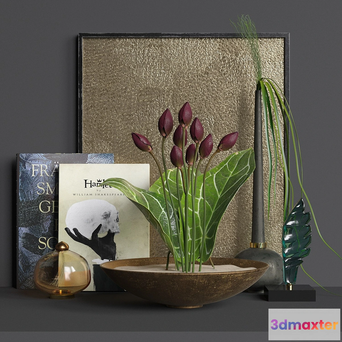 1472402 - Flower tulips decor set 3D Max