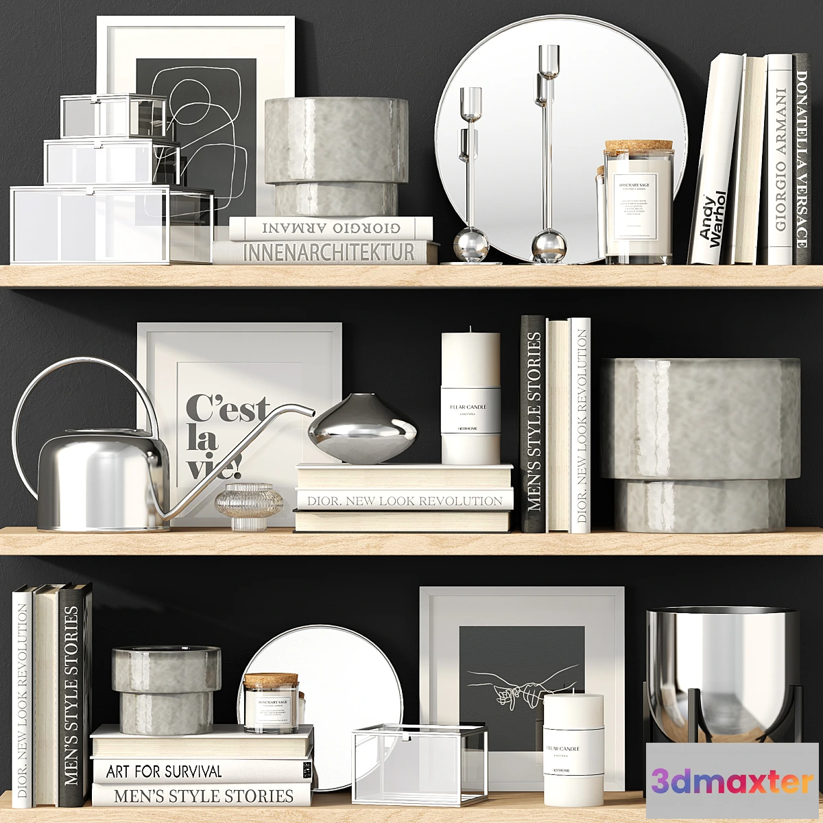 1475896 - Decor set SILVER 3D Max
