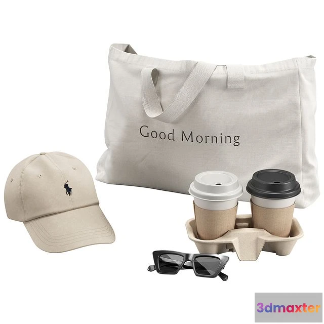 1538574 - Tote Bag & Paper Cups 3D Max