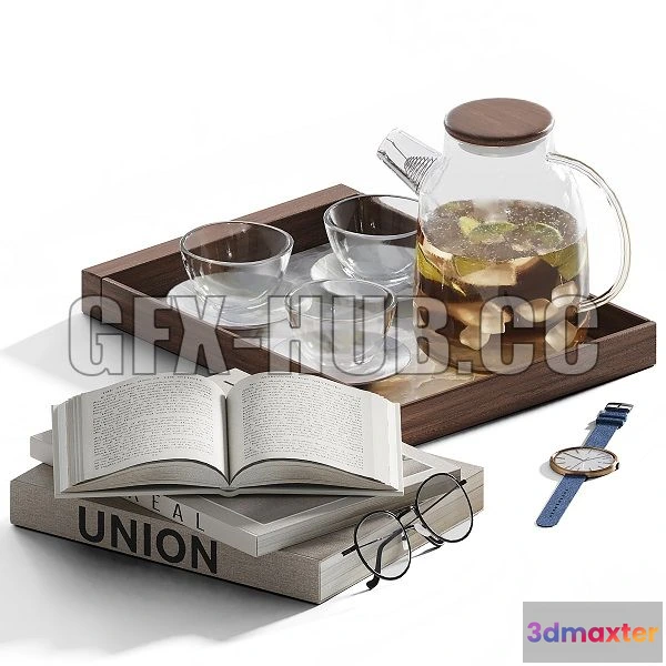1541361 - Decorative Set For A Coffee Table 5 3D Max