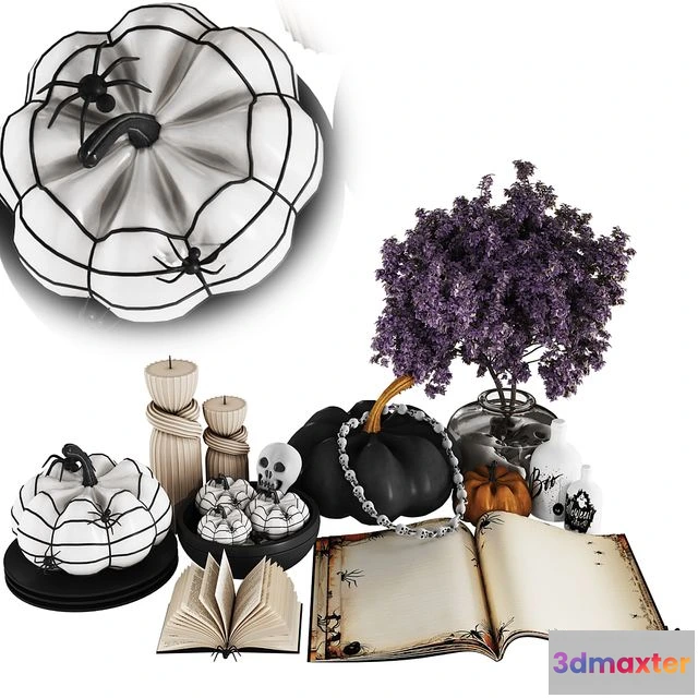 1542815 - Halloween Ghost and skull Decorative Set 06 3D Max