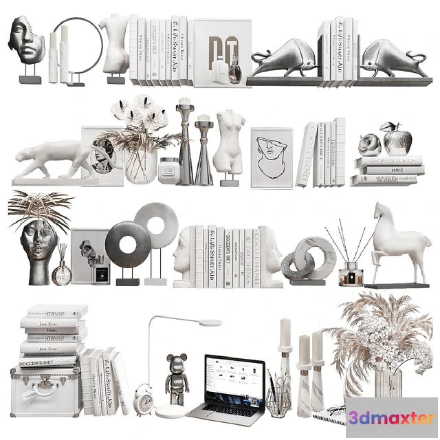 1545720 - Decorative set for filling 10 shelves 3D Max