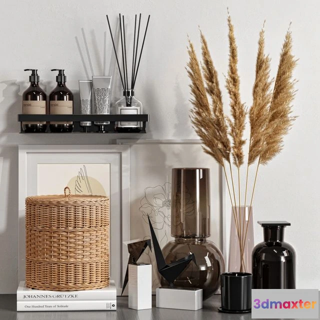 1545726 - Decorative set with dried flowers 04 3D Max