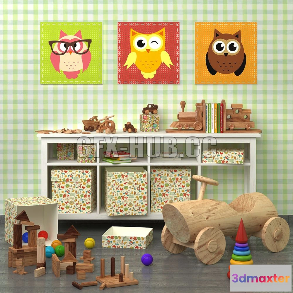 1546511 - Decorative set for baby 3D Max