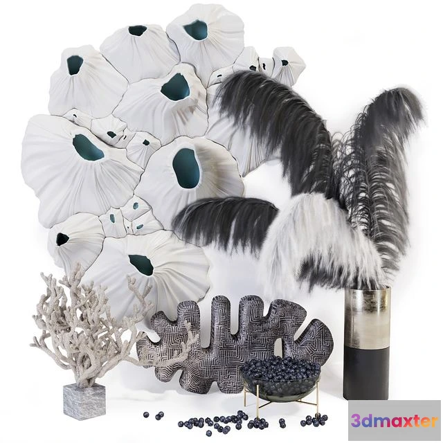 1548635 - Decorative set - feather 3D Max