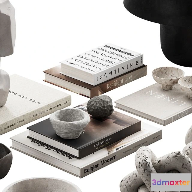 1549375 - 425 decorative set 042 neutral scandi accessories 01 3D Max