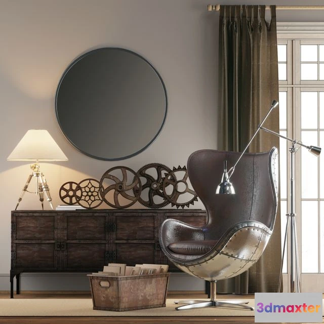 1549595 - RH Aviator egg chair 3D Max