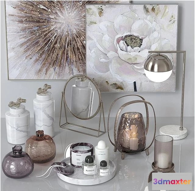 1551061 - Decor set gold 3D Max