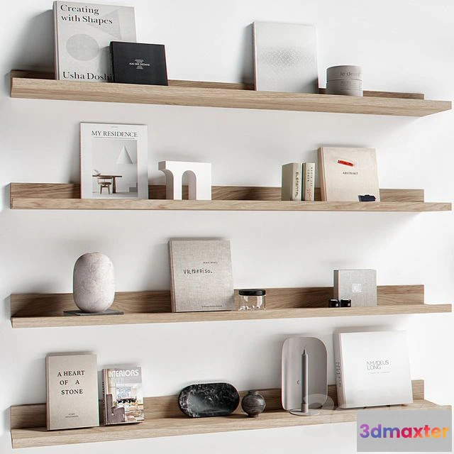 1551093 - Decorative set 042 bookshelf 3D Max