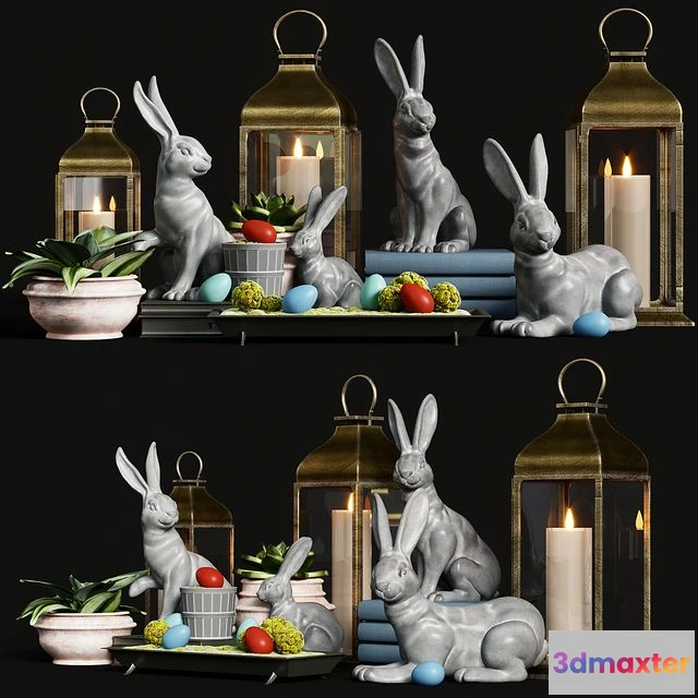 1551281 - Essex Bunny Pottery Barn Decorative Set 3D Max
