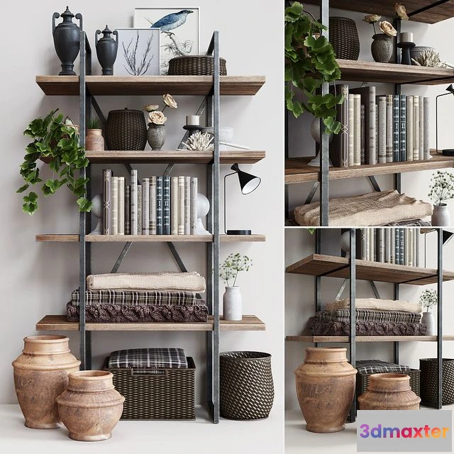 1552309 - Rack Pottery Barn HOUSTON BOOKCASE 3D Max