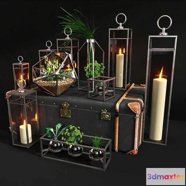 1553193 - Decorative set Restoration Hardware & Pottery Barn 3D Max