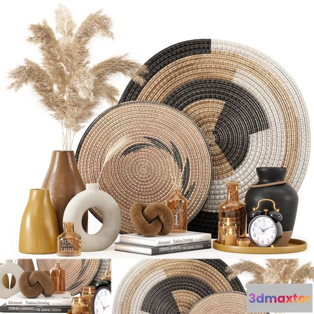 1553489 - Pampas Decorative Set 04 Dried Flower 3D Max